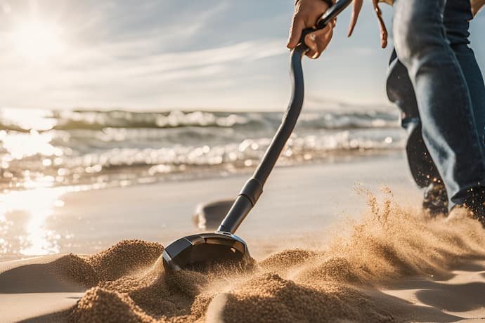 A praia também é um ambiente onde o detector de metal pode ser usado.